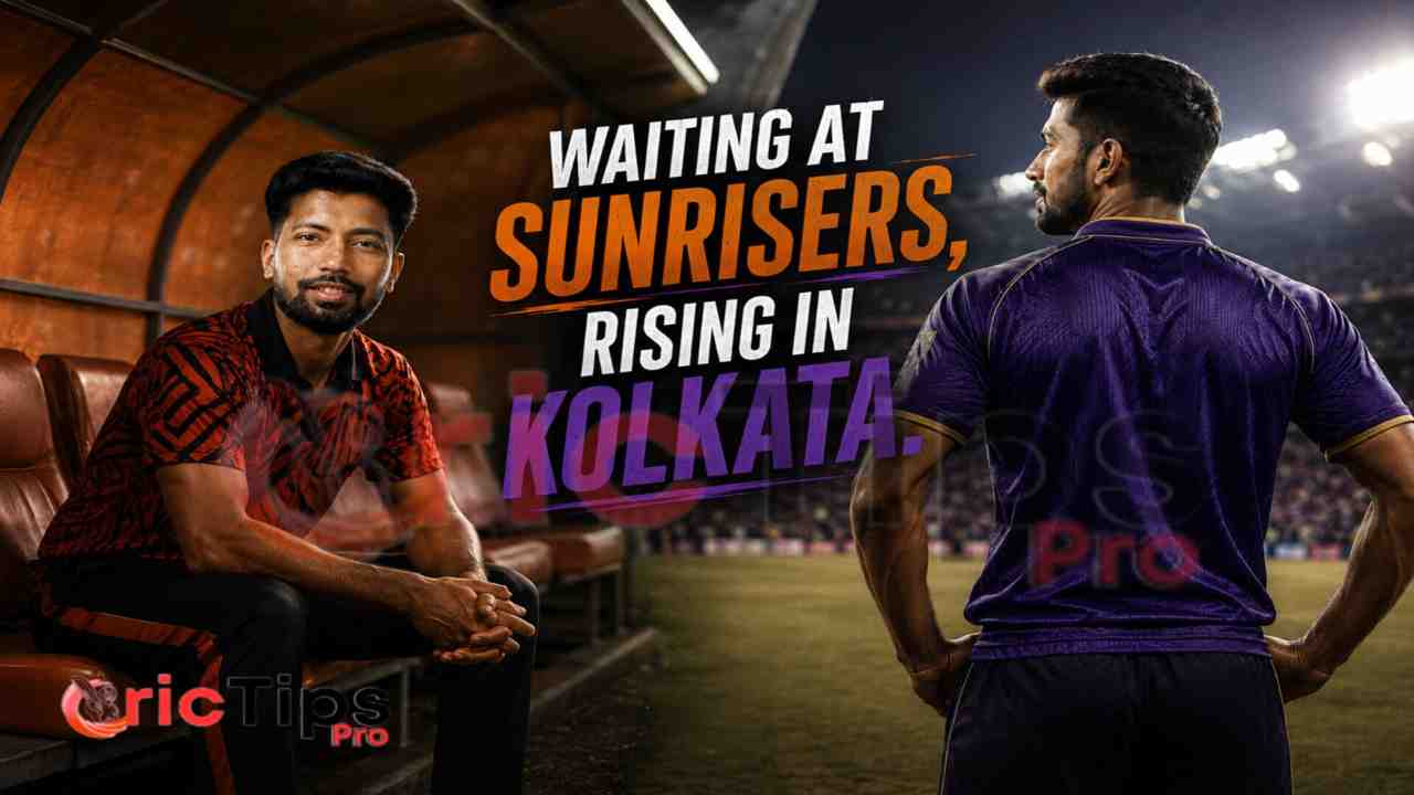 Saurabh Dubey in KKR jersey after waiting for opportunities at Sunrisers Hyderabad and rising as a new fast-bowling hope in Kolkata during IPL 2026.