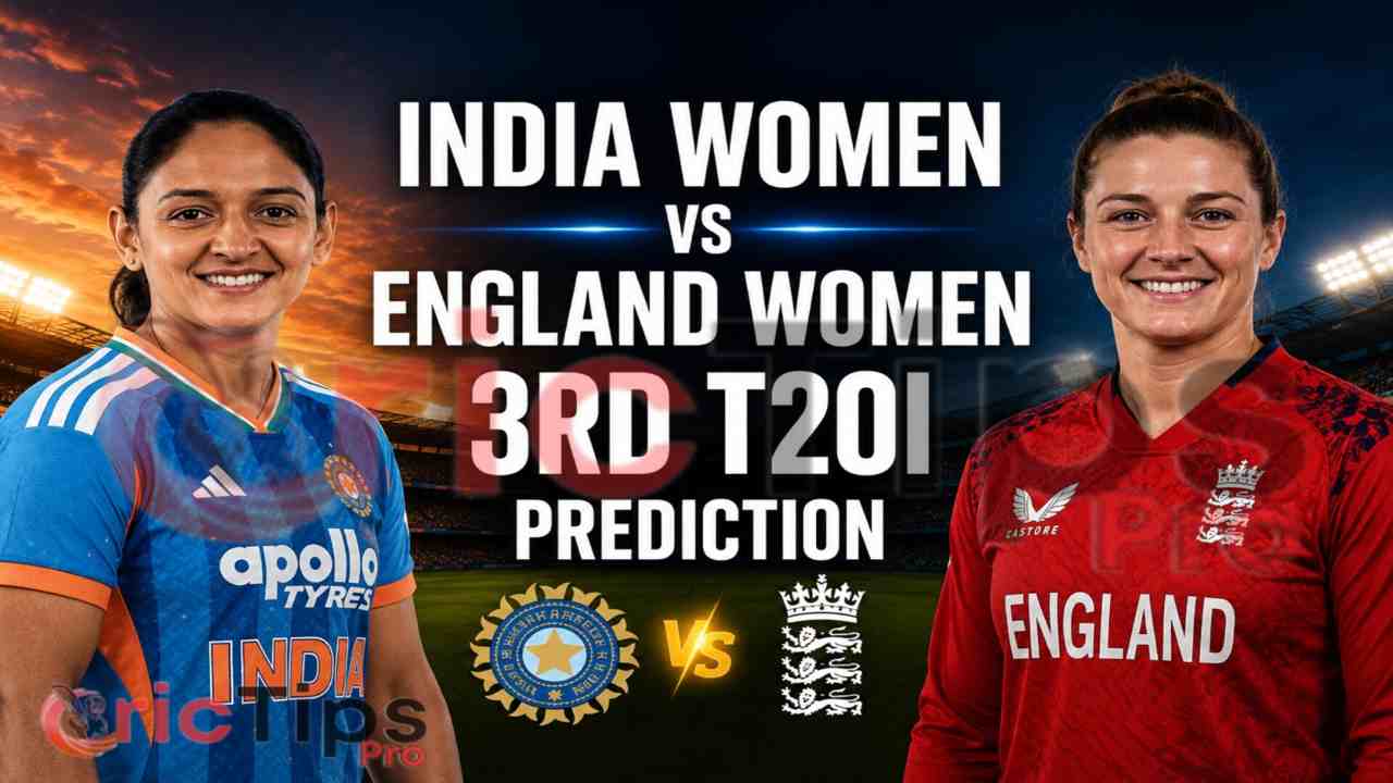 India Women vs England Women 3rd T20I Prediction match preview featuring Harmanpreet Kaur and Charlie Dean.