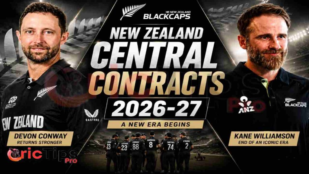 New Zealand Central Contracts 2026-27 featuring Devon Conway and key Black Caps players