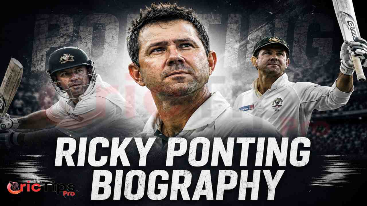 Ricky Ponting Biography – Australia’s legendary captain and cricket icon, showcasing his remarkable career, achievements, and leadership legacy.