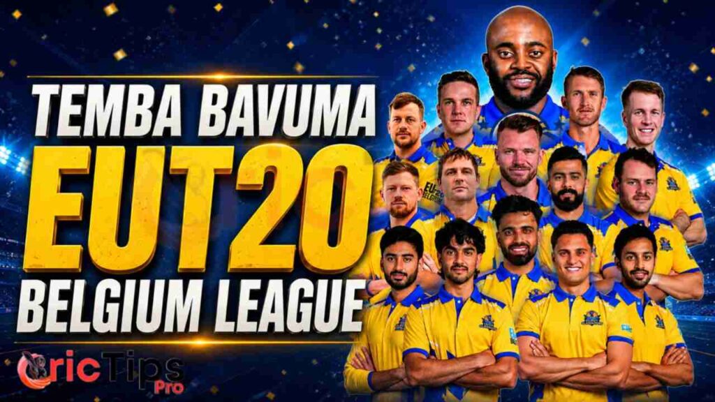Temba Bavuma celebrates with Ghent Gladiators after winning the EUT20 Belgium League title in a rain-affected tournament.