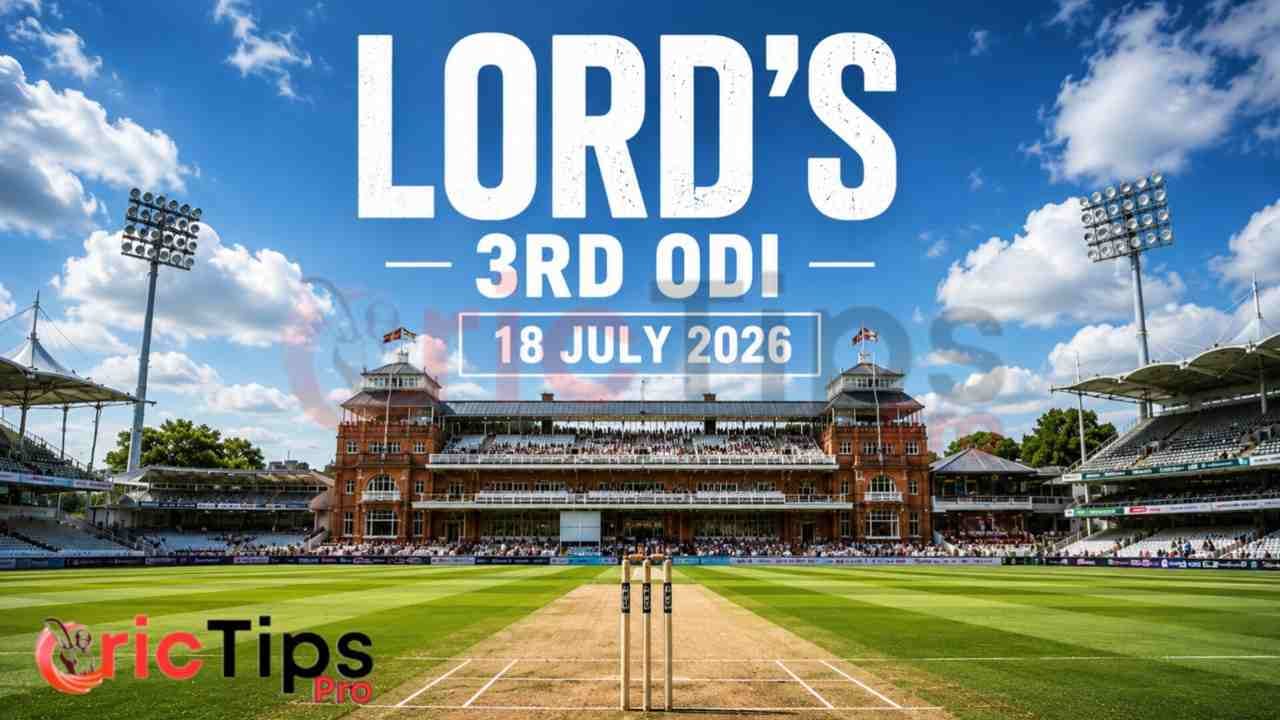 Lord's Cricket Ground ahead of the India vs England 3rd ODI series decider on 18 July 2026.
