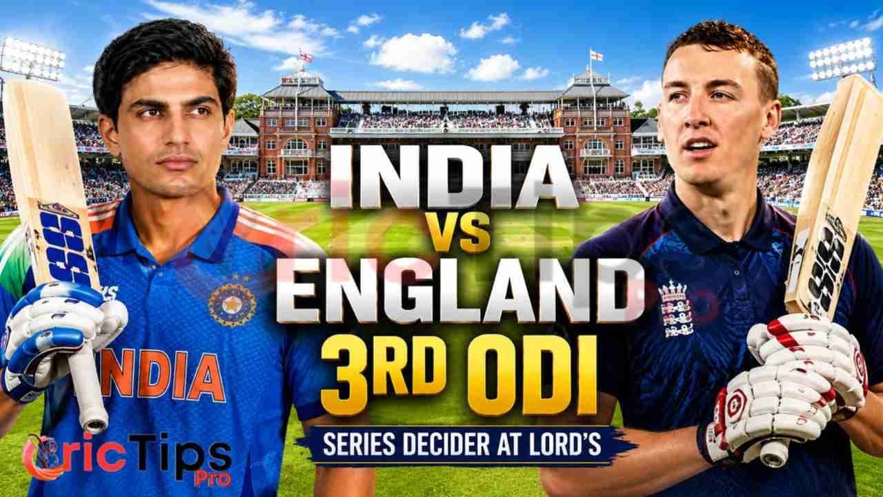 India vs England 3rd ODI series decider at Lord's featuring Shubman Gill and Harry Brook ahead of the final ODI match.