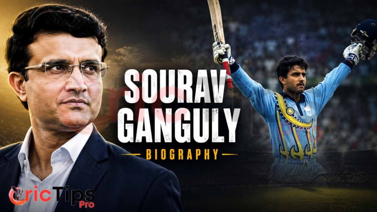 Sourav Ganguly Biography featuring Dada's legendary cricket career, captaincy and inspiring journey in Indian cricket.