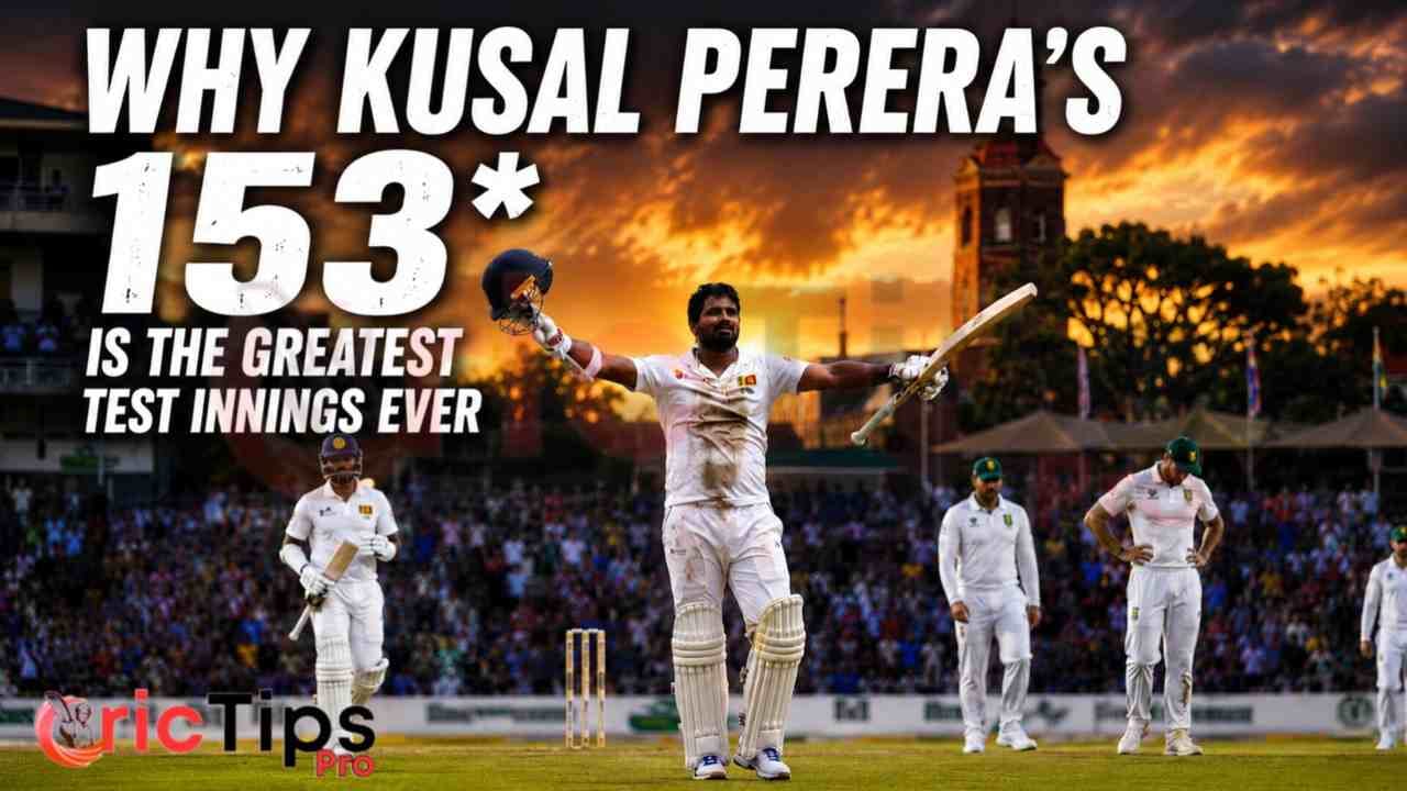 Why Kusal Perera's 153 is considered the greatest match-winning Test innings, featuring Kusal Perera celebrating Sri Lanka's historic victory over South Africa in Durban.