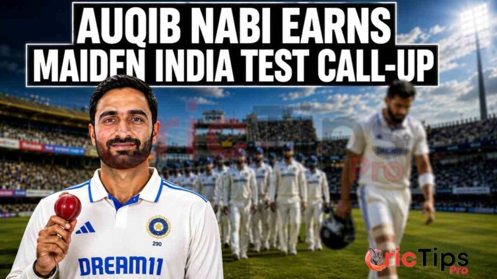 Auqib Nabi Earns Maiden India Test Call-Up as India replace injured Jasprit Bumrah for the Sri Lanka Test series.