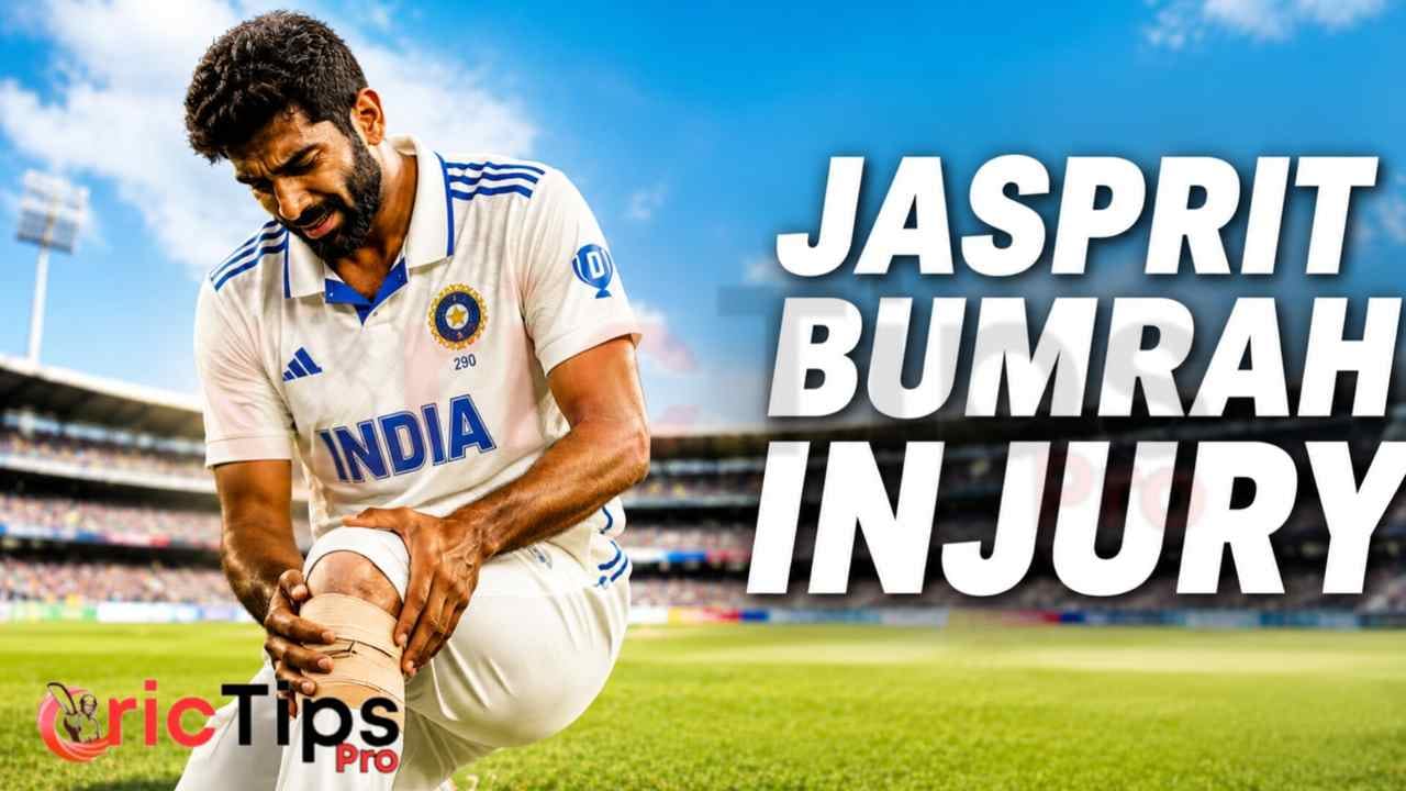 Jasprit Bumrah reacts in pain after suffering a knee injury that ruled him out of the Sri Lanka Test series for India.